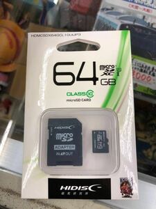 ○5F6001 未使用 HIDISC SDXC 64GB メモリーカード HDMCSD64GCL10UIP3○
