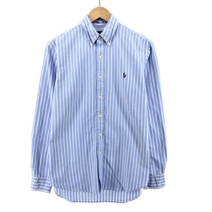 古着 ラルフローレン Ralph Lauren POLO RALPH LAUREN 長袖 ストライプ柄 ボタンダウンストライプシャツ メンズL /eaa383600