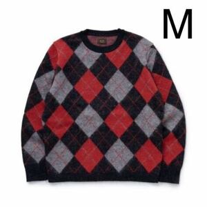 RATS ARGYLE MOHAIR CREW NECK KNIT ラッツ　ニット クルーネック セーター Mサイズ　キムタク