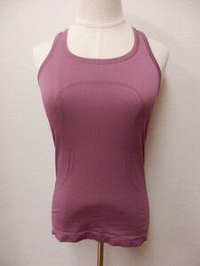 410F16◆lululemon◆タンクトップ◆ピンク◆サイズ４◆ルルレモン