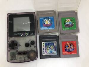 1円スタート！！動作確認済み ゲームボーイカラー 本体 ポケットモンスター 赤 青 緑 銀 4本セット