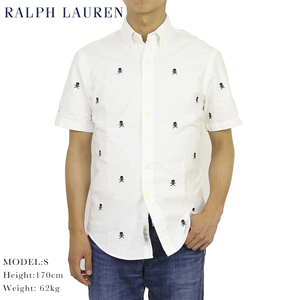 新品 アウトレット ｂ240 Lサイズ 半袖 シャツ スカル polo ralph lauren ポロ ラルフ ローレン 白