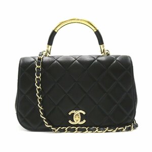 シャネル マトラッセ 2wayショルダー ブランドオフ CHANEL ラムスキン（羊革） 2wayショルダーバッグ ラムスキン 中古 レディース