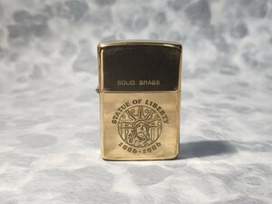 zippo solid brass / 1932-1986 / Statue of Liberty / ジッポー / ダブルイヤー / 海外限定品
