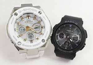 恋人達のペアウオッチ G-SHOCK BABY-G ペア腕時計 カシオ 2本セット 電波ソーラー gショック ベビーg GST-W300-7AJF BGA-2500-1AJF