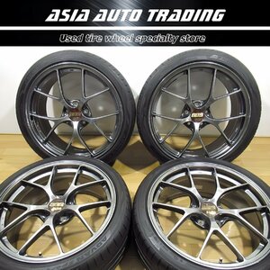 走行少 軽量 BBS RI-D RI005 8.5J+43 PCD114.3-5穴 超超ジュラルミン鍛造 ヨコハマ ADVAN V105 245/35R19 2021年製造 WRX S4 レヴォーグ 他