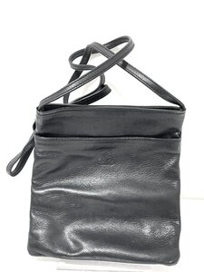 【中古】LOEWE ロエベ　ショルダーバッグ　カバン　レザー　ブラック