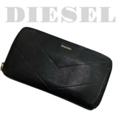 DIESEL ディーゼル 長財布 ラウンドファスナー 黒 ブラック