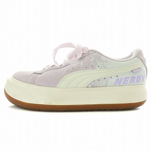 プーマ PUMA SUEDE MAYU WNS NERDY ATMOS PINK PURPL スエードマユWNSノルディアトモス ピンク パープル スニーカー US8 389582-01