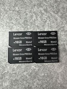 ■動作確認済■ Lexar メモリースティック PRO DUO 16GB 4枚 メモリーカード デジカメ 