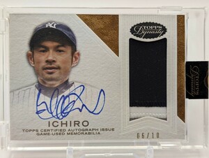 【10枚限定:未開封】イチロー/2016/Topps/Dynasty/GAME-USED MEMORABILIA/直書き・直筆サイン/ヤンキース