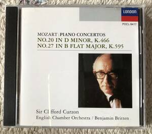 CD-Apr / ポリドール_London / Clifford Curzon (p) Britten・English Chamber Orchestra / MOZART_Piano Concertos No.20 & No.27 