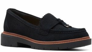 送料無料 Clarks 25.cm タッセル ローファー ブラック フラット スエード レザー バレエ オフィス パンプス スニーカー ブーツ RRR103