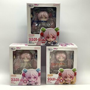 1円～ ねんどろいど 計3点 グッスマくじ 桜ミク 2024 B賞 ×2 ラストワン賞 ×1 桜ミク セーラー服Ver. 初音ミク ※箱傷み有 [311]☆良品☆