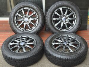 15in BADX D.O.S 15X6.0J PCD 100 5穴 +43 トーヨー オブザーブ GIZ2 195/65R15 2020年製 スタッドレス付 カローラツーリング プリウス等　