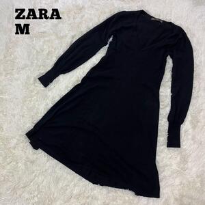 ZARA ニットワンピース M ブラック