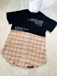 BiSEE ワンピース　トップス　サイズ160㎝　半袖Tシャツ セットアップ