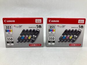 1円【Canon】2個セット BCI-351XL+350XL/5MP キャノン純正インクカートリッジ マルチパック 大容量 未開封 未使用 期限切れ アウトレット