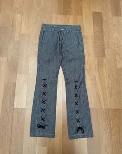 Tornado Mart Lace Up Flare Jeans