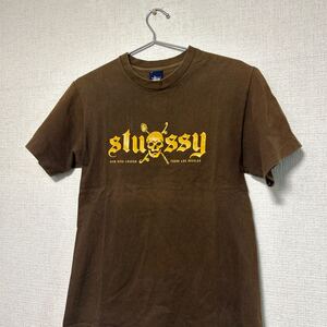 ★USA激レア90s★ old stussy tシャツ ドクロ　ブラウン　S