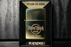 ジッポ ハードロックカフェ ソリッドブラス Zippo Hard Rock Cafe Sord Brass ラスベガス 2005年製 未使用