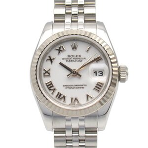 ロレックス デイトジャスト G番 ブランドオフ ROLEX K18WG（ホワイトゴールド） 腕時計 WG/SS 中古 レディース