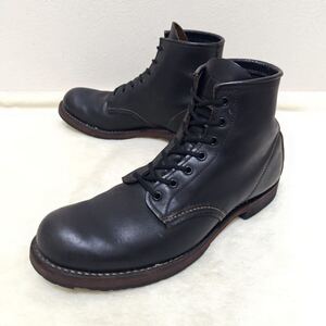 廃盤レア◎【REDWING】レッドウィング ブーツ 黒 ベックマン 9014 USA製 ラウンド ワーク レザー 2011s 本革 サイズ9D (27.0㎝)/Y15936jS