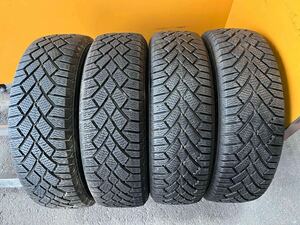 【1016】★【送料無料】★155/65R14 4本セット冬タイヤバリ山 CONTINENTAL VIKING CONTACT 7 【2021年】 