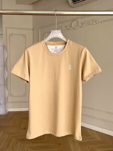 送料無料　ブルネロクチネリ　BRUNELLO CUCINELLI メンズ　Tシャツ　半袖　背中文字　SLIMFIT　48-56　サイズ選択可能　4135