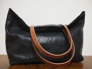 ハンドメイド高級本革鞄オリジナルヌメ革C★レザーBTトートバッグ BK 134