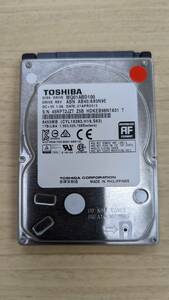 Toshiba MQ01ABD100 1TB 2.5inch 4960時間 2182回 動作OK 2JZT