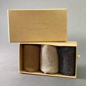 l20 定価￥31,900 LAUREN MANOOGIAN ローレンマヌーギアン TALL SOCK 3P SET トールソックス OS ペルーニット 靴下