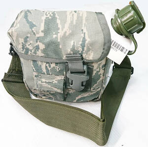 米軍放出 2012 LC-1 OG 2qt キャンティーン 2クォ―ト ブラダ ＆ ABU MOLLE DFLCSナイロン キャリングカバー 災害対策品