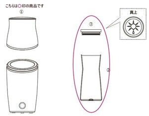 ツインバード部品：ガラスボトル(ふた付)(EH-AF128)/46801 ビネガーメーカー用