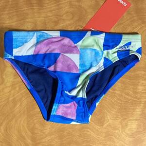 新品 「speedo/スピード」 ボーイズ水着　9～10歳/140cm　総柄/スイムブリーフ/ジュニア水着/インポート/海パン/競パン/少年