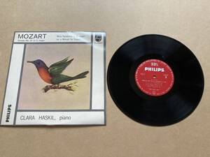 10インチ盤 CLARA HASKIL クララ・ハスキル / MOZART ピアノ奏鳴曲 第10番 ハ長調 FL-4529 PHILIPS