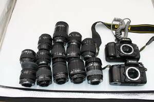Nikon AF 一眼＆レンズ ジャンク 2台＆13本 Nikon F90＆F90X ＋ AF NIKKOR 35-135mm F3.5-4.5＆AF NIKKOR 80-200mm F4.5-5.6 D 他 まとめて