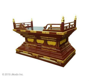 【受注生産品販売】朱塗り 大型須弥壇 (幅150cm高82cm奥86cm)安心の国産品　自社工場にて制作　木製高級寺院仏具通販 (商品番号10197s)