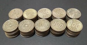 旧100円銀貨 希少年号昭和36年 39年含む全年号 100枚 鳳凰 稲穂 東京オリンピック記念硬貨