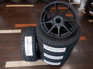 K 送料無料 新品 コンケイブ マットブラック SPEC01 15 4H100 6.5J+38 TOYO R1R 195/55R15 ハイグリップ ロードスター シビック サーキット