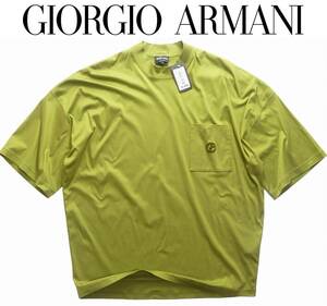 通年物117,000円新品GIORGIO ARMANIアルマーニ★ビックシルエットが洒落ているオーバーサイズのハイネックTシャツ【54＝日本2～3XL】