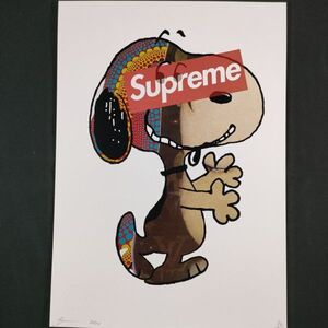 世界限定100枚 DEATH NYC アートポスター SNP02 SNOOPY スヌーピー PEANUTS ピーナッツ トムエバハート 草間彌生 かぼちゃ