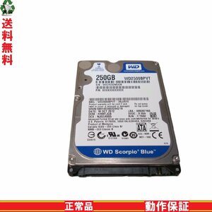 2.5インチHDD SATA 250GB WD2500BPVT 送料無料 正常品 [89536]