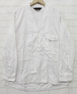 2T6224■ESSAY NO COLLAR WORK SHIRT エッセイ ノーカラーワークシャツ