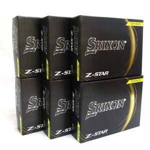 US仕様 SRIXON Z-Star イエロー 6箱 72球 2023年 スリクソン ダンロップ DUNLOP 3ピース ゴルフボール Zスター ツアーイエロー カラー