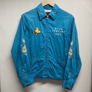 【TAILOR東洋 テーラートウヨウ】TT14077 VIET-NAM JACKET MOON LANDING スヌーピーベトナムジャンパー M ブルー コットン 2407oki M