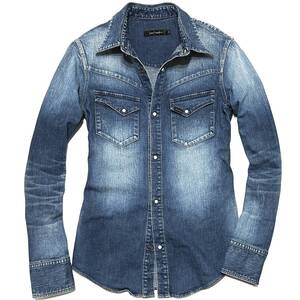 定価4.4万 1piu1uguale3 progressive denim western stretch denim shirt Ⅳ ウエスタンストレッチデニムシャツ wjk　akm ジュンハシモト