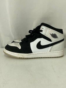 NIKE◆AIR JORDAN 1 MID SE GS_エア ジョーダン 1 ミッド SE GS/24.5cm/WHT