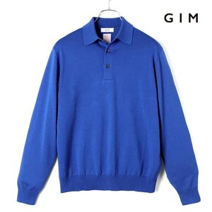 ◆【GIM(ジム)/春夏/シーアイランドコットン18G長袖ニットポロシャツ】[gim2380025-LL]