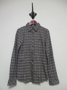 BURBERRY BLUELABEL グレーチェック長袖ネルシャツ（USED)82721)